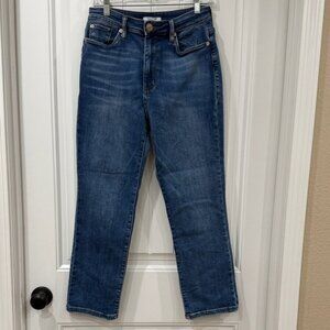 STS Blue High Rise Paisley Straight Leg Denim Jeans EUC